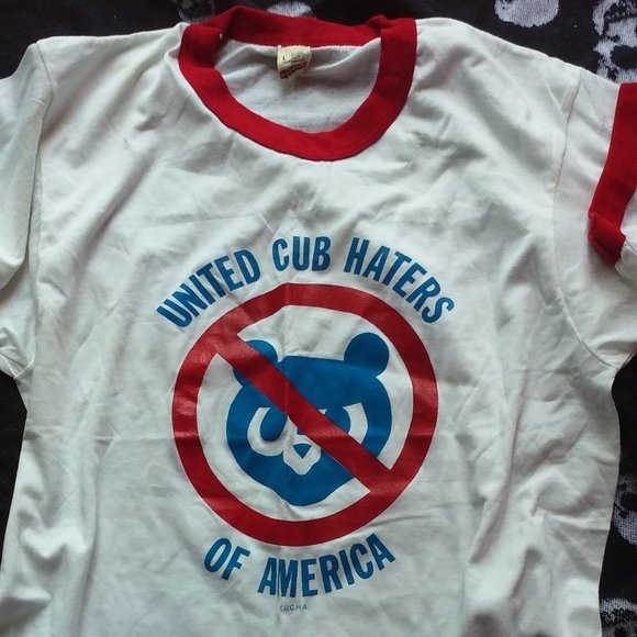 VTG CHICAGO CUBS HATERS SHIRT SCREEN STARS 90'S ** - Picture 1 of 10